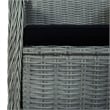 Afuera Living Garden Dining Set in Light Gray/Black/Natural Wood