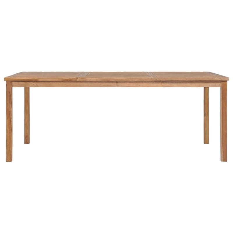 Afuera Living Solid Teak Wood Large Garden Dining Set in Warm Brown