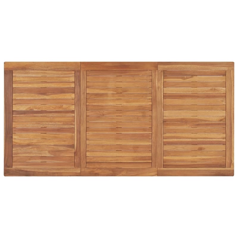 Afuera Living Solid Teak Wood Medium Garden Dining Set in Warm Brown
