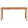 Afuera Living Solid Teak Wood Medium Garden Dining Set in Warm Brown