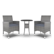 Afuera Living Garden Dining Set in Gray Poly Rattan Compact Durable