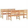 Afuera Living Solid Teak Wood Large Garden Dining Set Natural/Brown