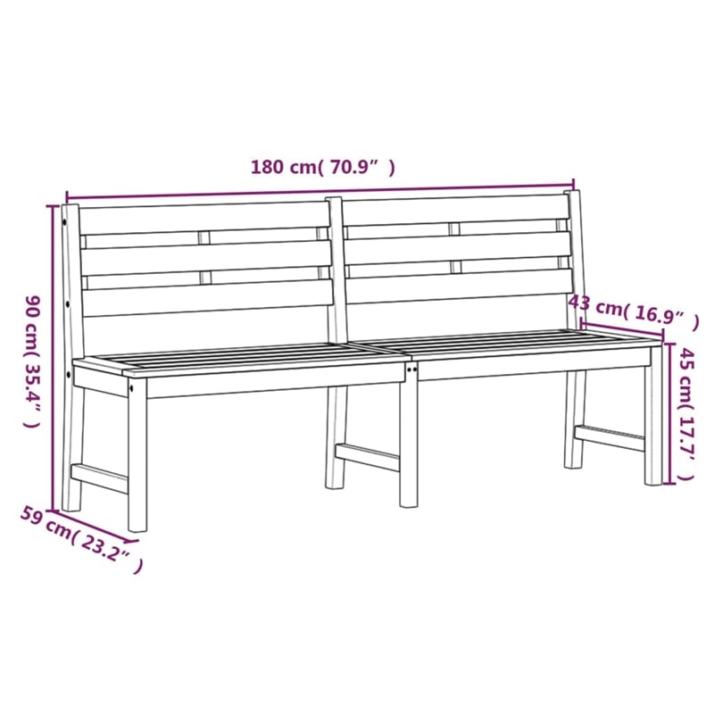 Afuera Living Solid Teak Wood Large Garden Dining Set Natural/Brown