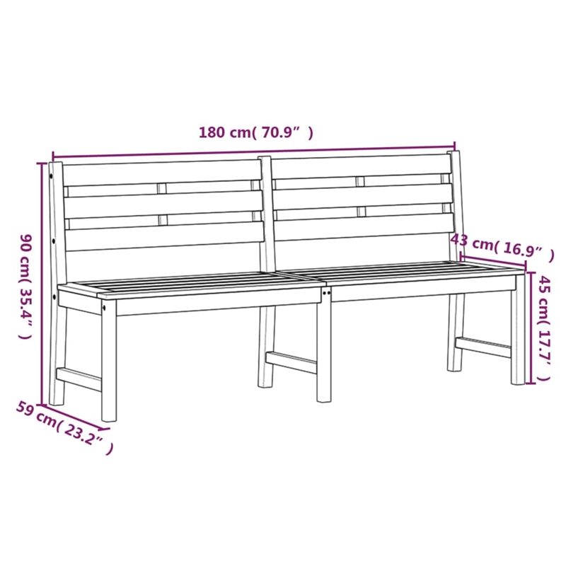 Afuera Living Solid Teak Wood Large Garden Dining Set Natural/Brown
