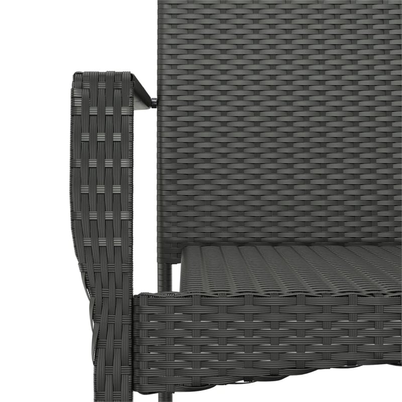 Afuera Living Contemporary Garden Dining Set in Black/Cream White