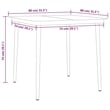 Afuera Living Contemporary Garden Dining Set in Black/Cream White