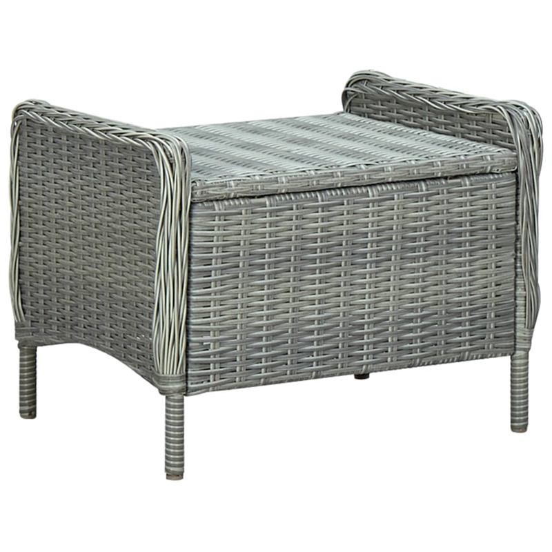 Afuera Living Contemporary Outdoor Dining Set in Light Gray/Black