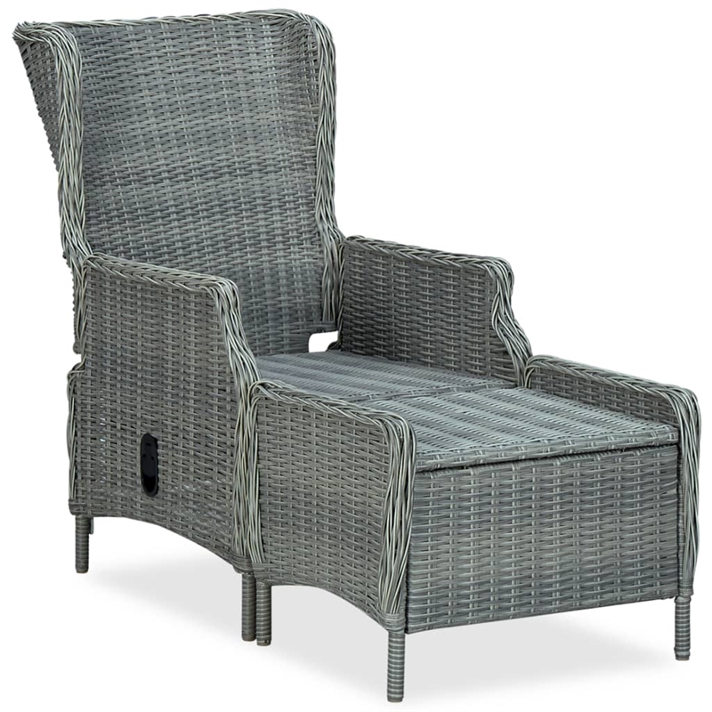 Afuera Living Contemporary Outdoor Dining Set in Light Gray/Black