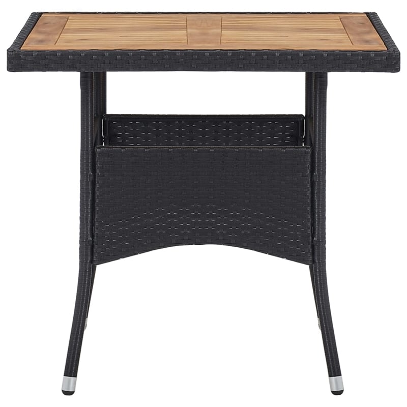 Afuera Living Contemporary Garden Dining Set in Black/Cream White