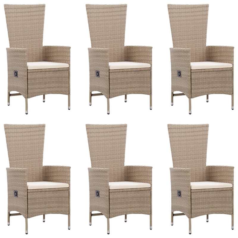 Afuera Living Contemporary Dining Set in Beige and Cream White