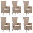 Afuera Living Contemporary Dining Set in Beige and Cream White