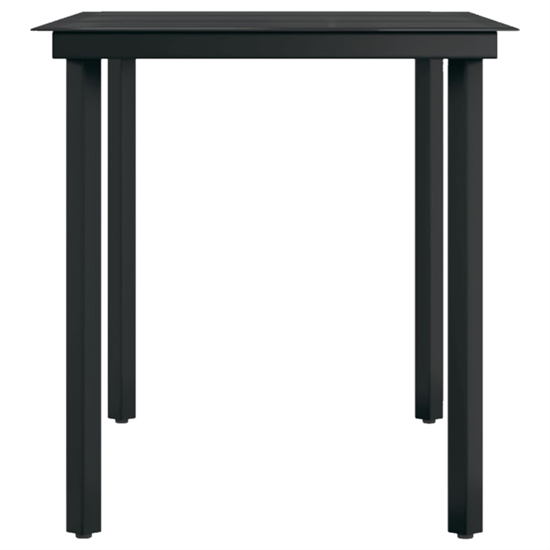 Afuera Living Contemporary Garden Dining Set in Gray and Black