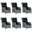 Afuera Living Contemporary Outdoor Dining Set in Light Gray/Black