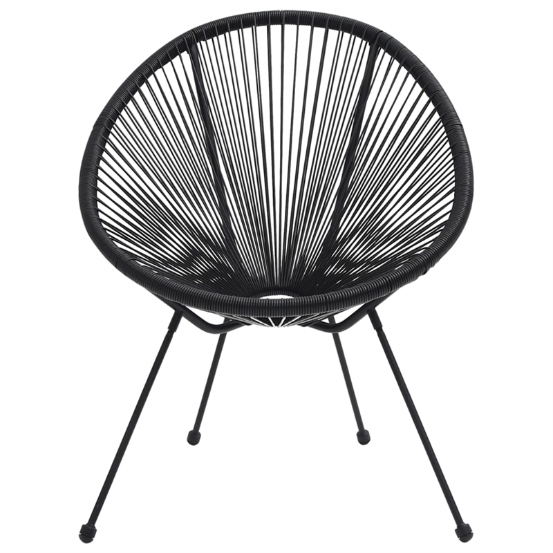 Afuera Living Contemporary Dining Set in Black and Transparent