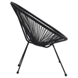 Afuera Living Contemporary Dining Set in Black and Transparent