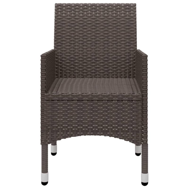 Afuera Living Contemporary Dining Set in Brown and Cream White