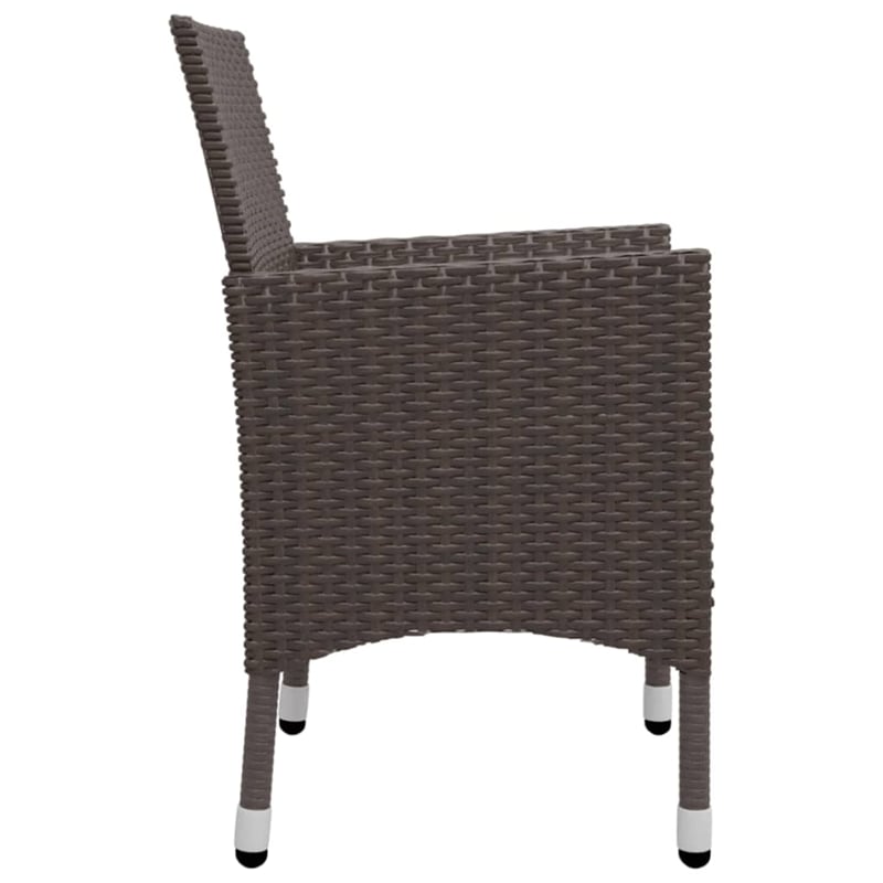 Afuera Living Contemporary Dining Set in Brown and Cream White