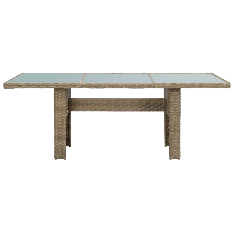 Afuera Living Contemporary Dining Set in Brown and Cream White
