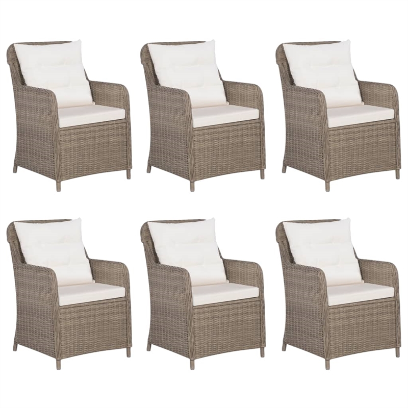 Afuera Living Contemporary Dining Set in Brown and Cream White