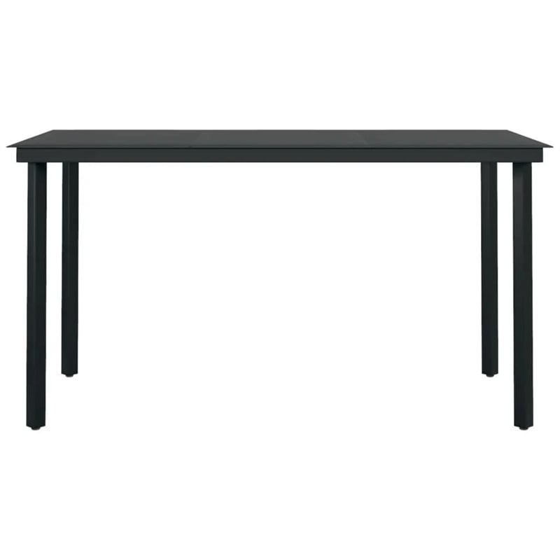 Afuera Living Contemporary Garden Dining Set in Gray and Black