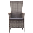 Afuera Living Contemporary Garden Dining Set in Gray and Black