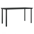 Afuera Living Contemporary Garden Dining Set in Gray and Black