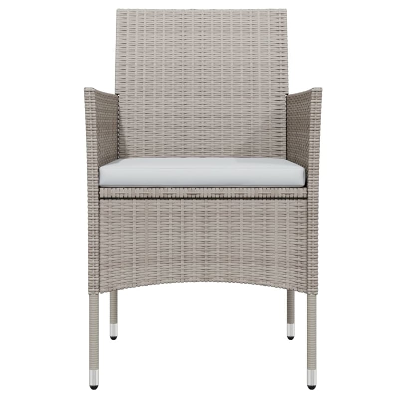 Afuera Living Contemporary Patio Dining Set in Beige and Black