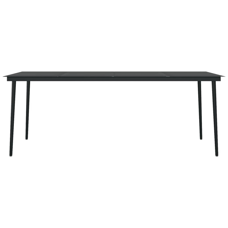 Afuera Living Contemporary Garden Dining Set in Gray and Black