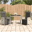 Afuera Living Contemporary 3 Piece Garden Dining Set in Gray