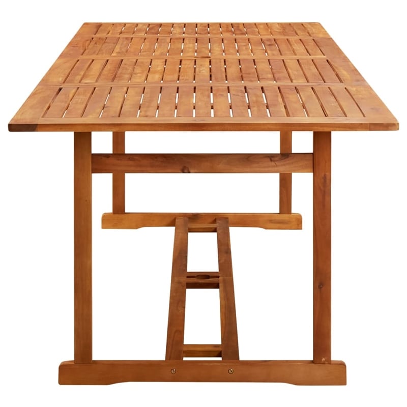 Afuera Living Contemporary Solid Wood Garden Dining Set in Gray