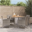 Afuera Living Contemporary 5 Piece Garden Dining Set in Gray