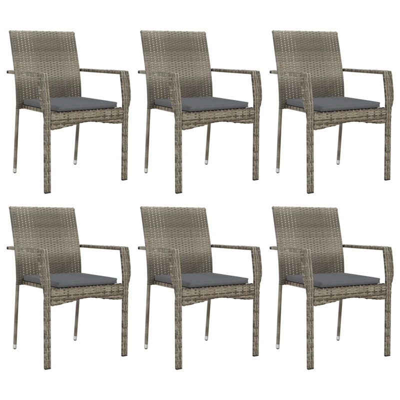 Afuera Living Contemporary 7 Piece Garden Dining Set in Gray
