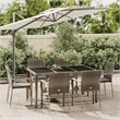 Afuera Living Contemporary 7 Piece Garden Dining Set in Gray