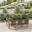 Afuera Living Contemporary 7 Piece Garden Dining Set in Gray