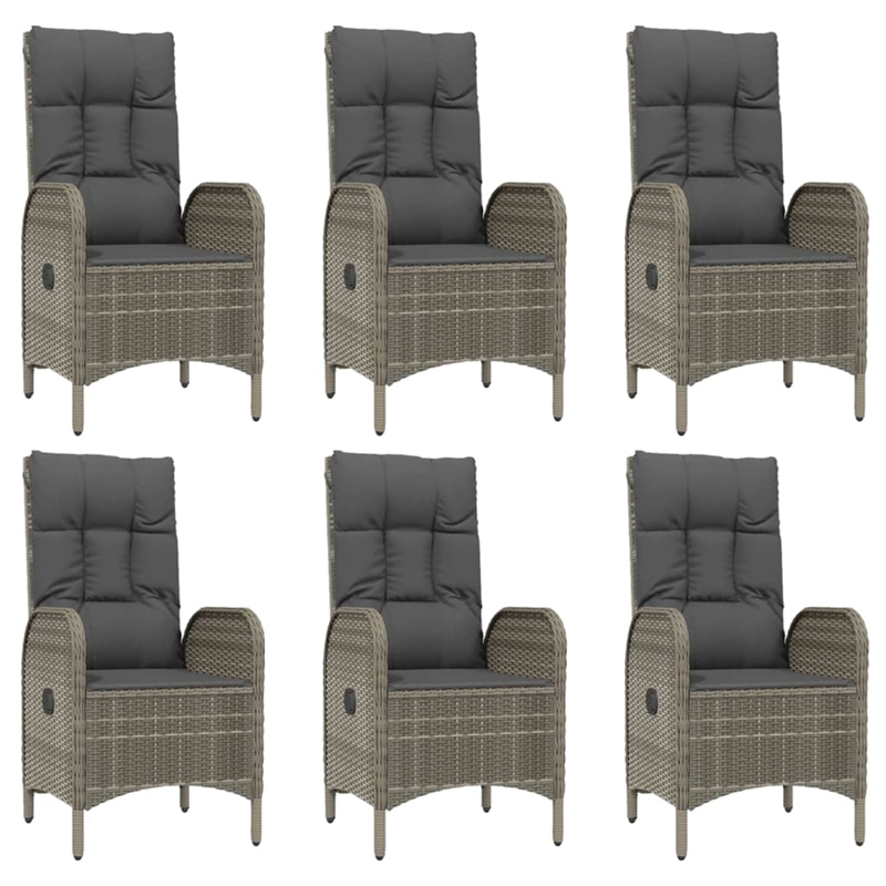 Afuera Living Contemporary 9 Piece Garden Patio Dining Set in Gray
