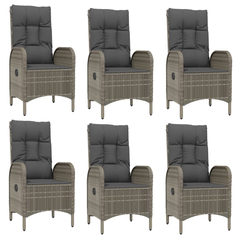 Afuera Living Contemporary 7 Piece Garden Dining Set in Gray
