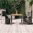 Afuera Living Contemporary 3 Piece Garden Dining Set in Gray