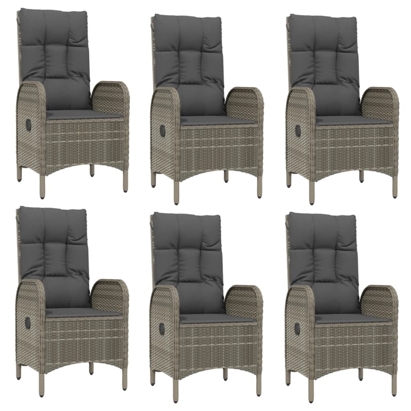 Afuera Living Contemporary 9 Piece Garden Patio Dining Set in Gray