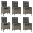 Afuera Living Contemporary 9 Piece Garden Patio Dining Set in Gray