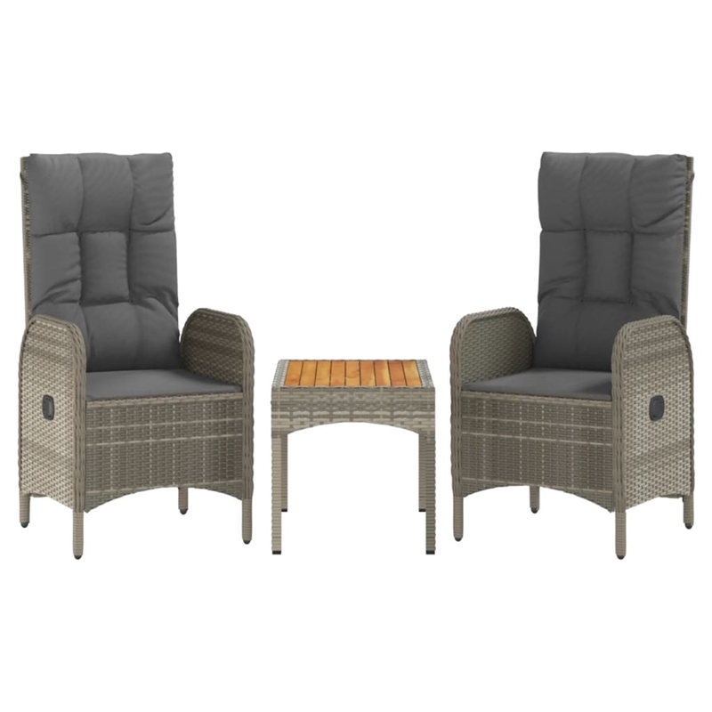Afuera Living Contemporary 4 Piece Garden Dining Set in Gray