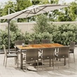 Afuera Living Contemporary 9 Piece Garden Patio Dining Set in Gray