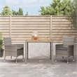 Afuera Living Contemporary 3 Piece Garden Dining Set in Gray
