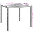 Afuera Living Contemporary 3 Piece Garden Dining Set in Gray