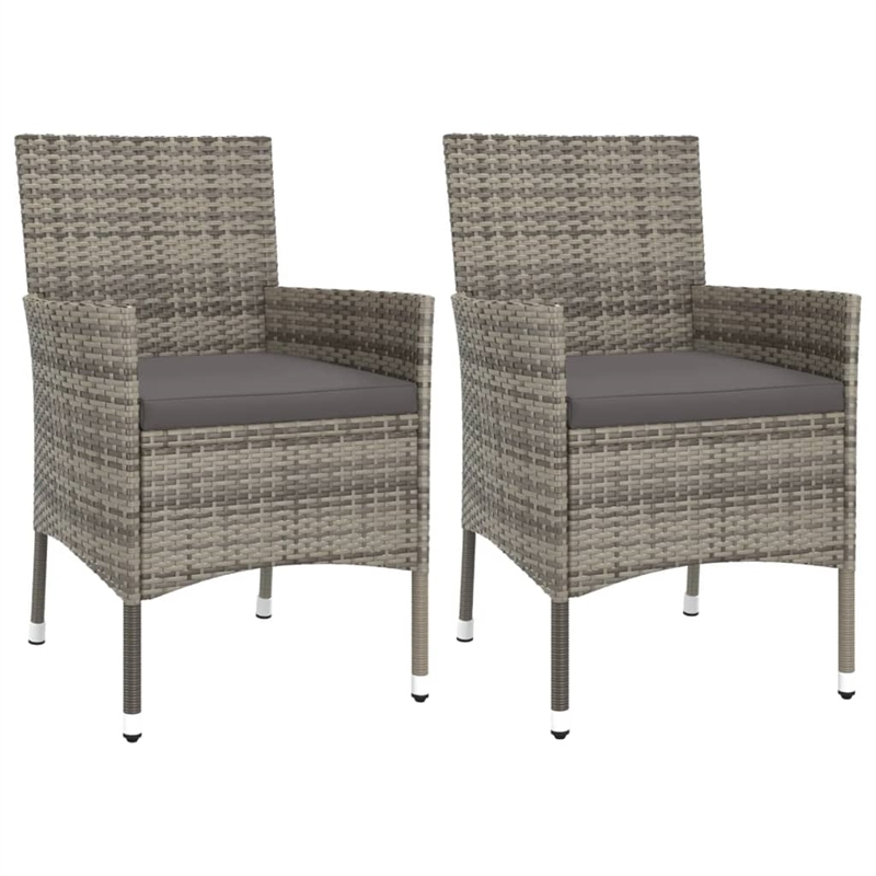 Afuera Living Contemporary 3 Piece Garden Dining Set in Gray