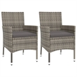 Afuera Living Contemporary 3 Piece Garden Dining Set in Gray