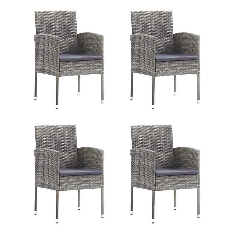 Afuera Living Contemporary Solid Wood Garden Dining Set in Gray