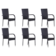 Afuera Living Contemporary Solid Acacia Wood Dining Set in Black/Brown