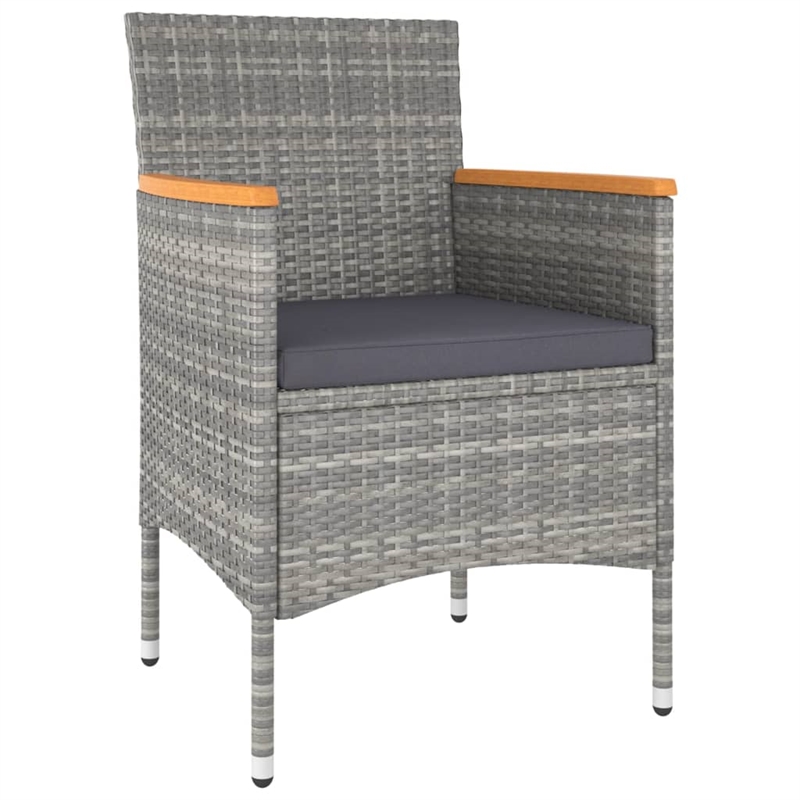 Afuera Living Contemporary 5 Piece Garden Dining Set in Gray