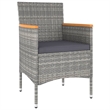 Afuera Living Contemporary 5 Piece Garden Dining Set in Gray