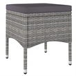 Afuera Living Contemporary Synthetic Poly Rattan Garden Dining Set in Gray